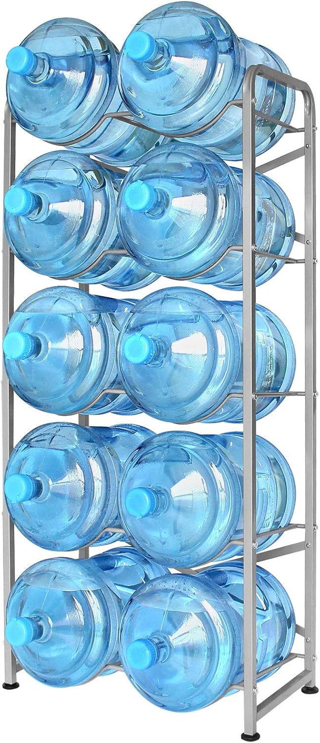 5 Gallon Water Bottle Holder for 10 Bottles, Heavy-Duty Rack