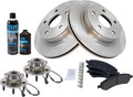 Front Brake Pad & Rotor Kit with Wheel Hub Bearing Assembly