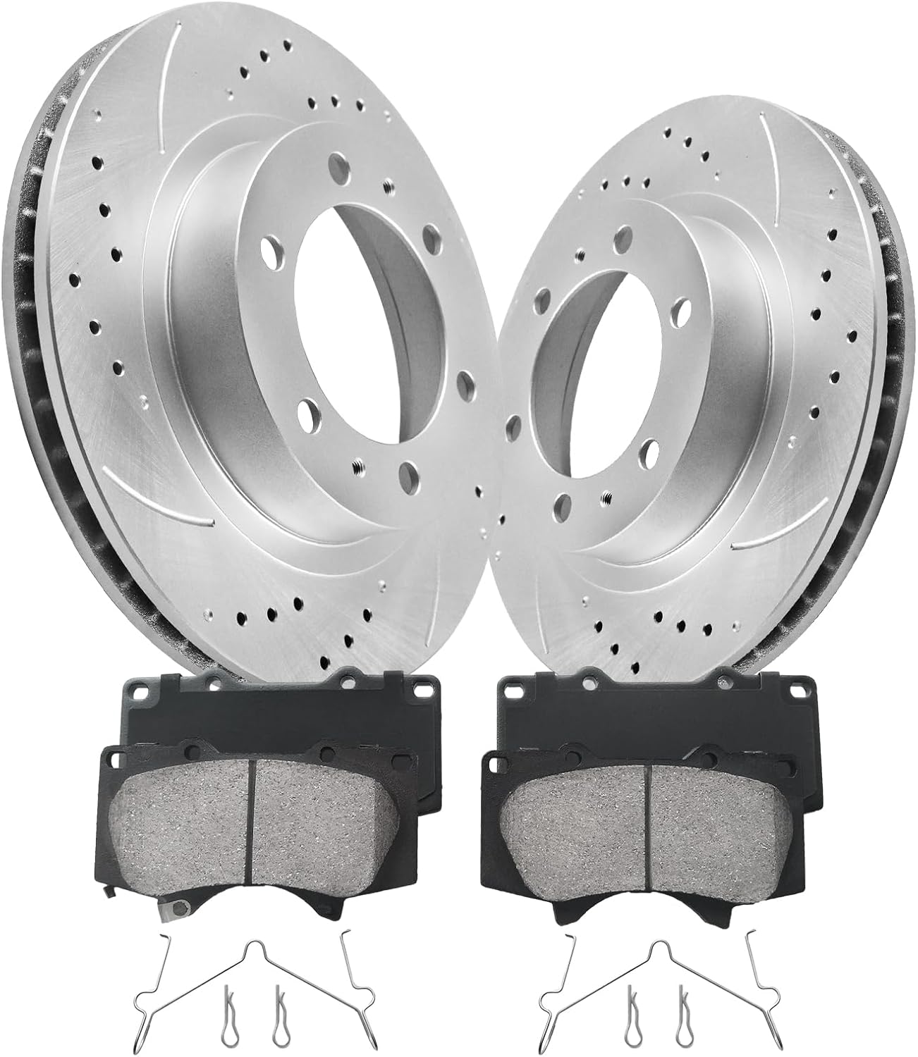 MOTOREVO Front Brake Pads And Rotors Kit For Toyota Tacoma