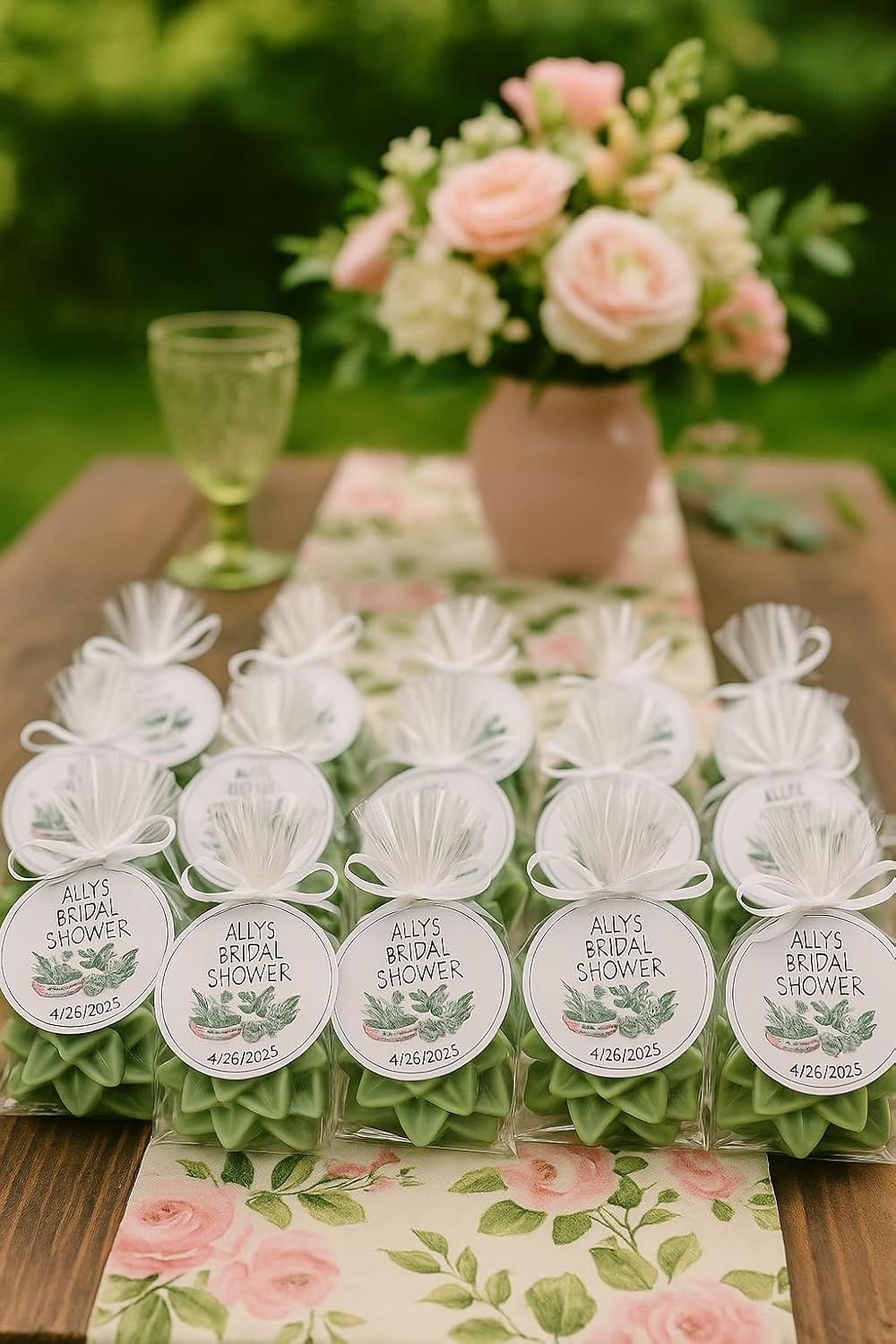 Boho Garden Personalized Succulent Soap Party Favors for Events