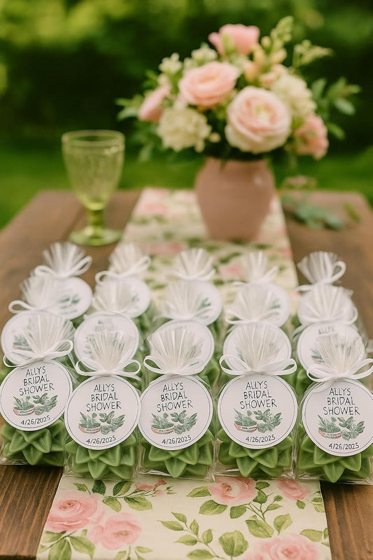 Boho Garden Personalized Succulent Soap Party Favors for Events