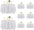 Fitable 8 Pack Round Tablecloths 70 in - Stain Resistant, Wrinkle Free