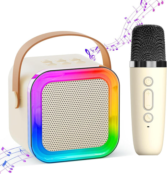 Fun Voice Changing Karaoke Set for Kids - 2 Wireless Microphones, Bluetooth Speaker - Toys Gift Idea