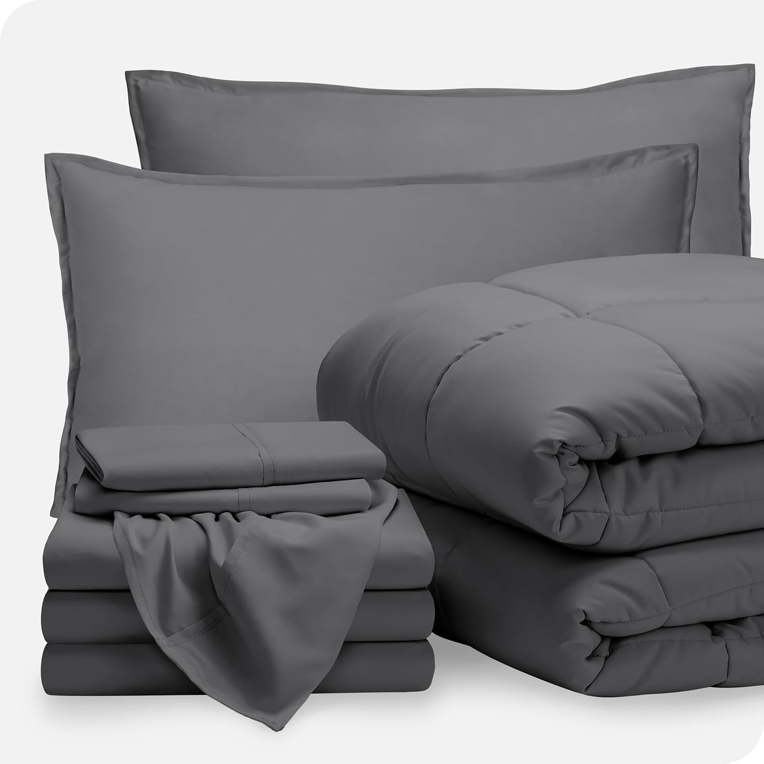 Bare Home Bed-in-A-Bag 8 Piece Comforter Set for Split Cal King