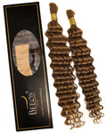 Boho Deep Wave Human Hair for Braiding 16 in - Long-Lasting Curl