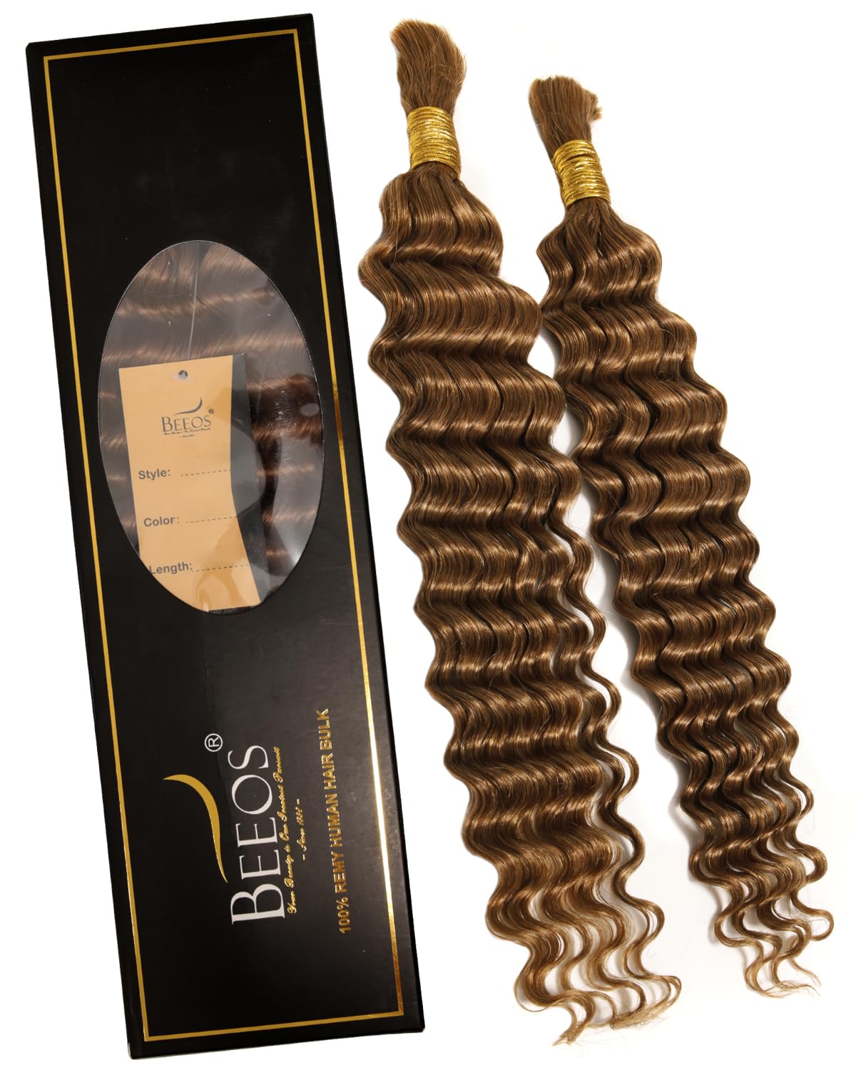 BEEOS #30 Auburn Ginger Human Boho Hair for Braiding 16 in