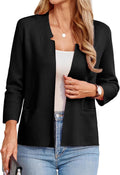 Sweater Blazer Cropped Cardigan 3/4 Sleeve - Lightweight Workwear