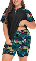 Inno Women's Plus Size Rash Guard 2-Piece Swimsuit - UPF 50