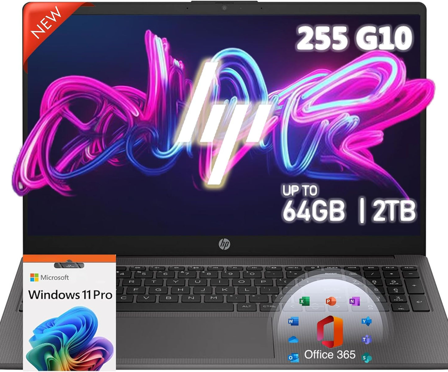 HP 255 G10 Laptop with Ryzen 5 for Work and Home Use