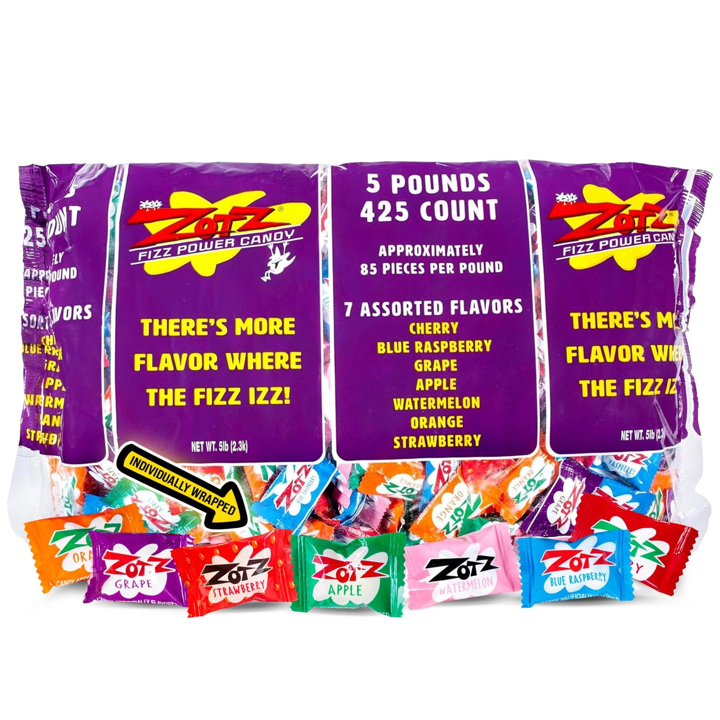 Zotz Fizzy Bulk Candy - Assorted Retro Hard Candy Treats