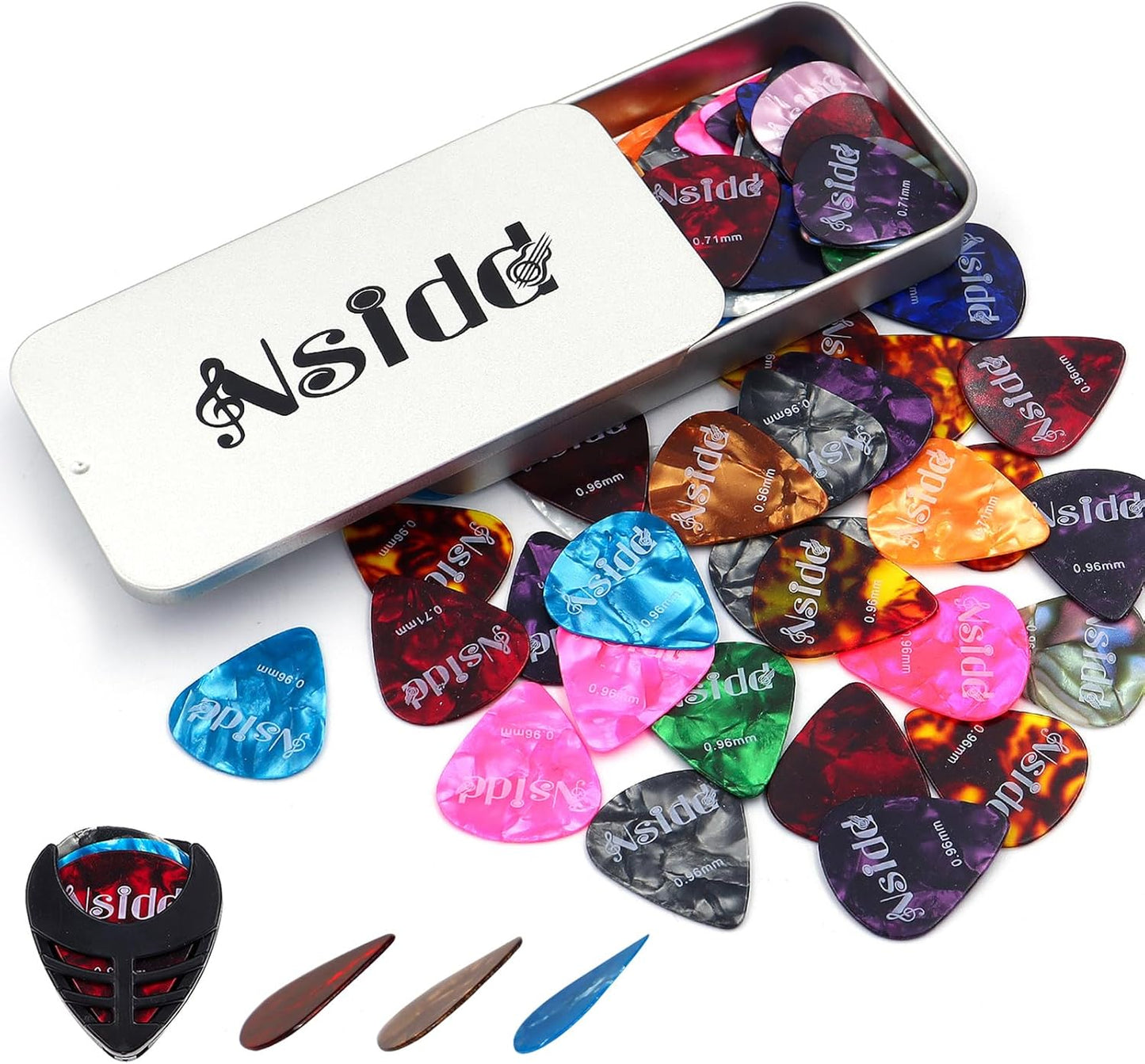 Colorful 60-Pack Guitar Picks Set - Thin to Heavy Variety!