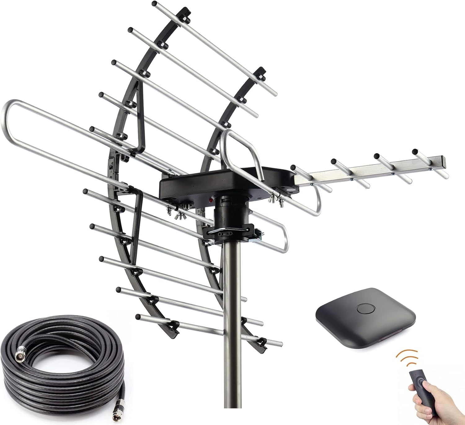 CeKay 200-Mile Range HD TV Antenna: 360 Rotation