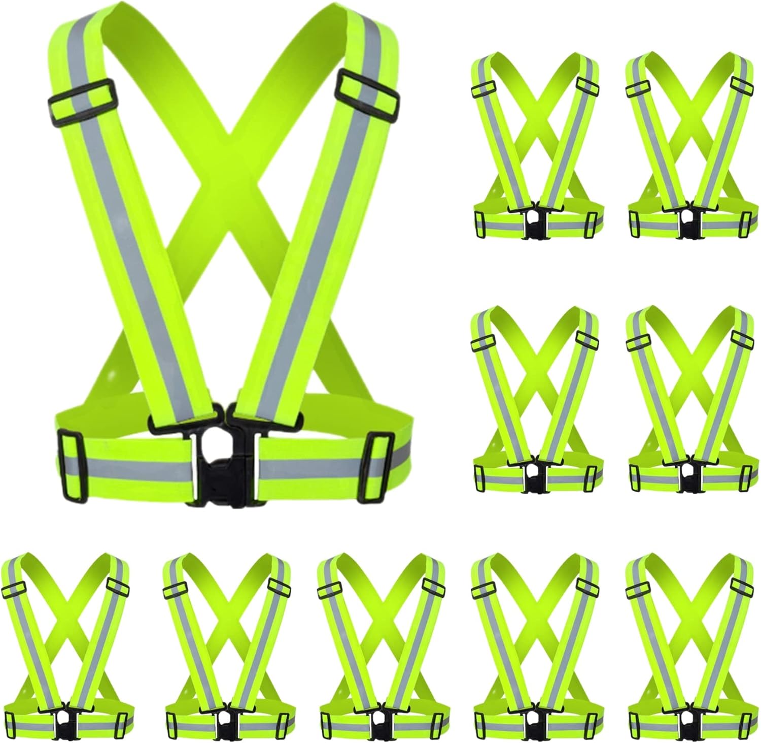 Reflective Strap Safety Vest Gear for High Visibility Running