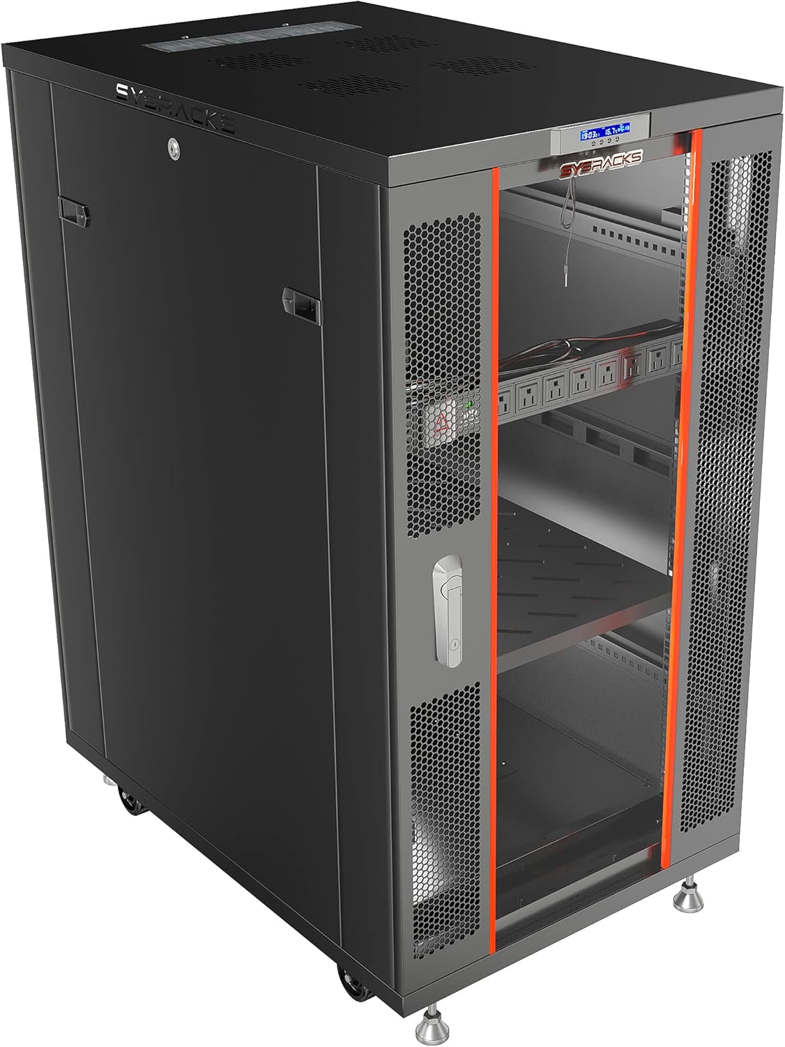 22U Locking Deep Server Rack Cabinet with Smart Features