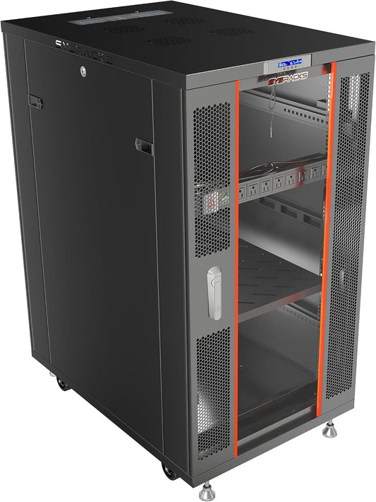 22U Locking Deep Server Rack Cabinet with Smart Features