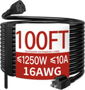 16AWG 10A 100 ft Outdoor Extension Cord - Weatherproof Power Cable
