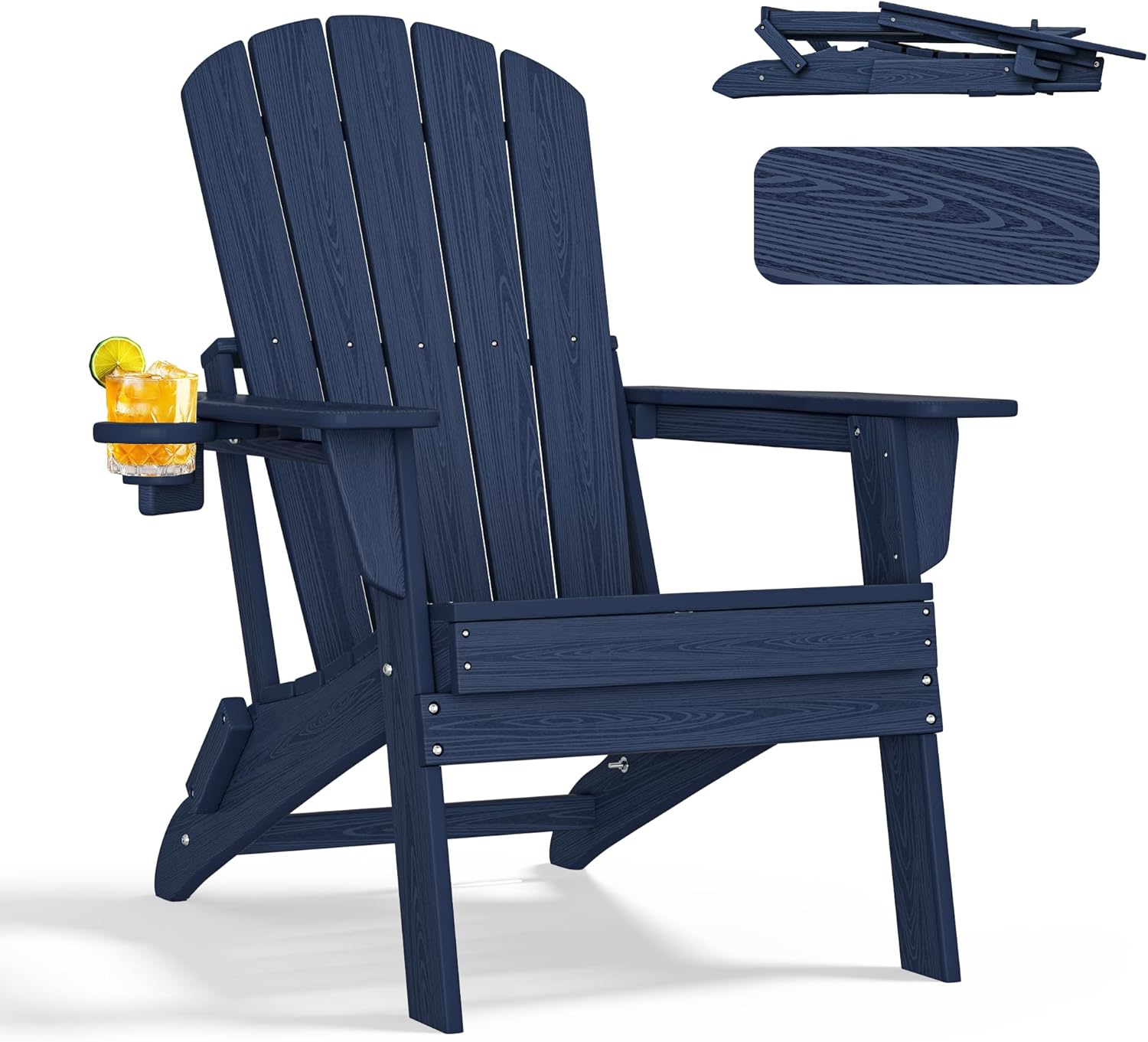Nevilywood Folding Adirondack Chair - Ergonomic Comfort & Style