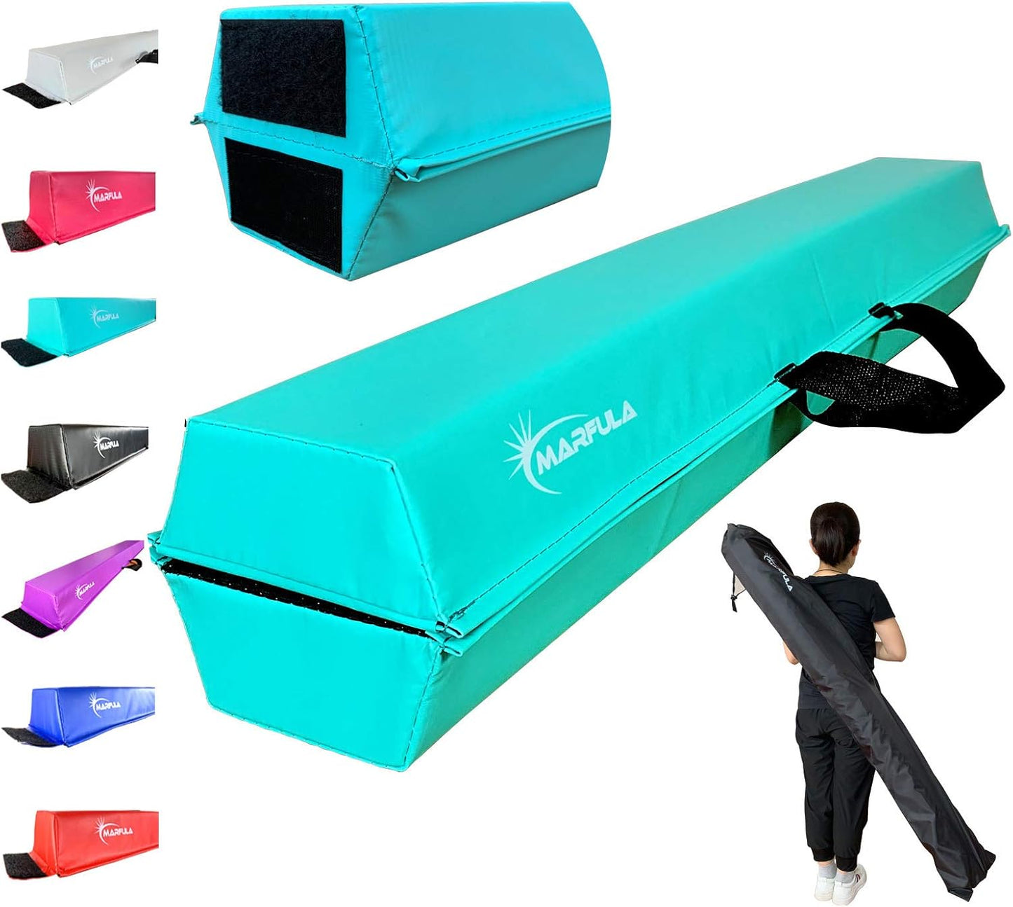 Folding Balance Beam for Kids - 6 FT to 10 FT Home Gym Use