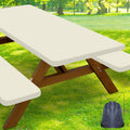 Smiry Picnic Table Cover with Bench Covers - Waterproof Fitted 6 ft