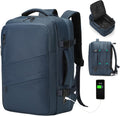 Travel Carry on Backpack 42L Expandable Weekender - Blue