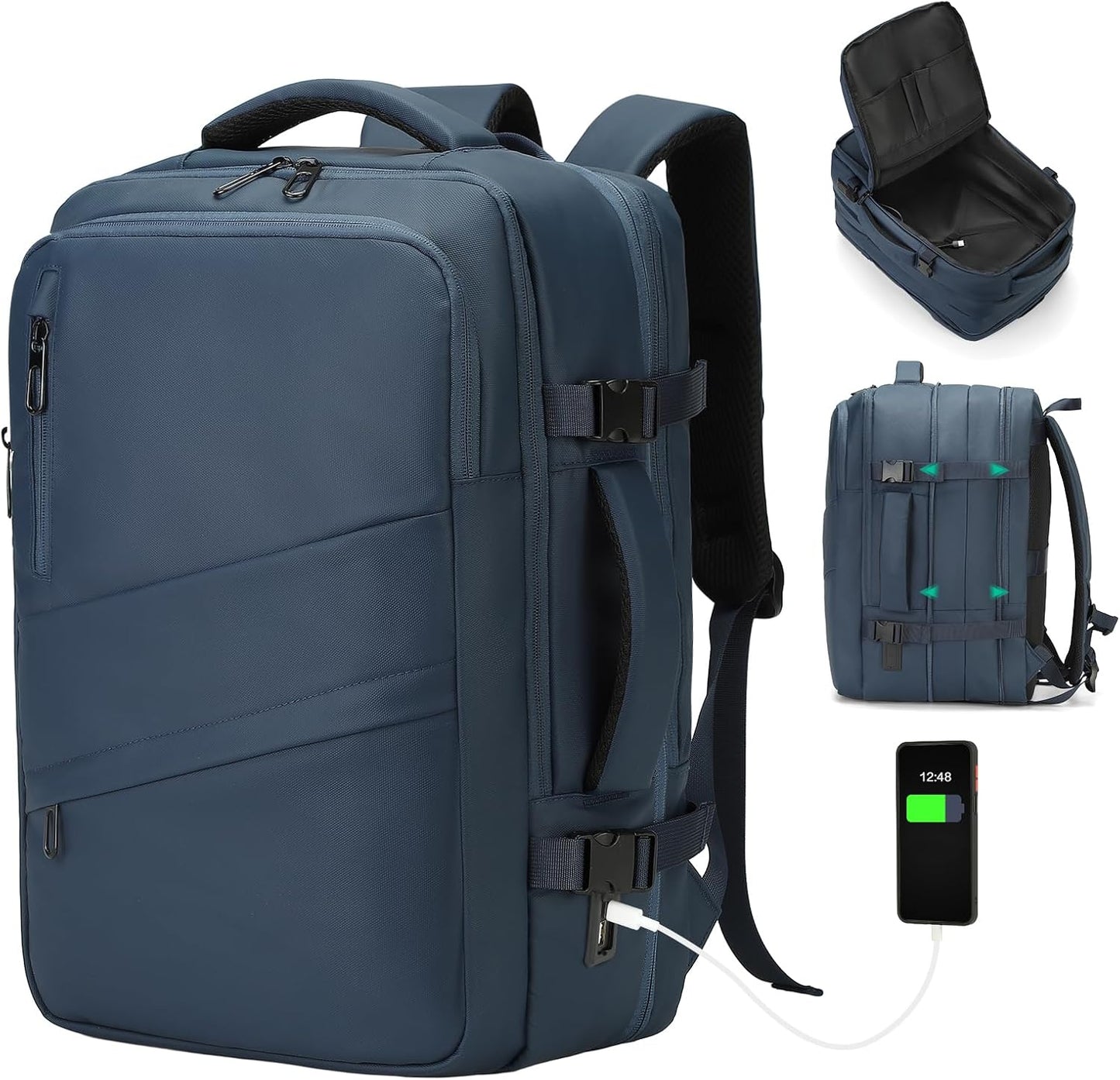 Travel Carry on Backpack with Expandable Design and USB Port