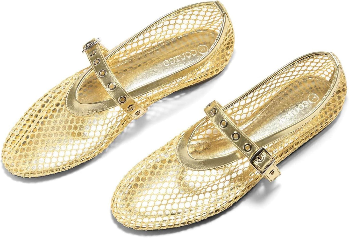 Coutgo Womens Mesh Ballet Flats for Comfort and Style
