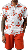 Men's GORGLITTER Beach Outfit 2 Piece Set for Summer Adventures