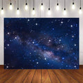 Starry Night Sky Backdrop 10x7ft Galaxy Birthday Photo Background