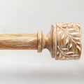 Wood Curtain Rods for Windows 66 to 120, Adjustable Heavy Duty
