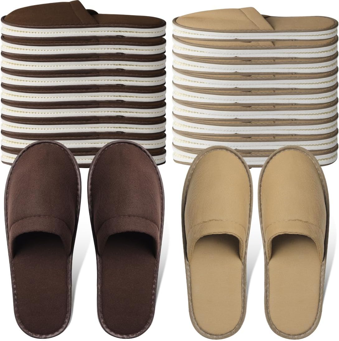 Yeios Disposable Slippers for Guests - Comfortable Spa Slippers