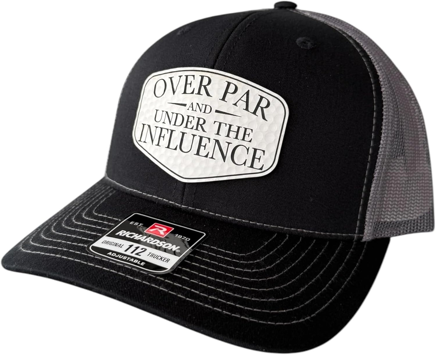 Over Par and Under The Influence Hat for Golfers - Funny Design