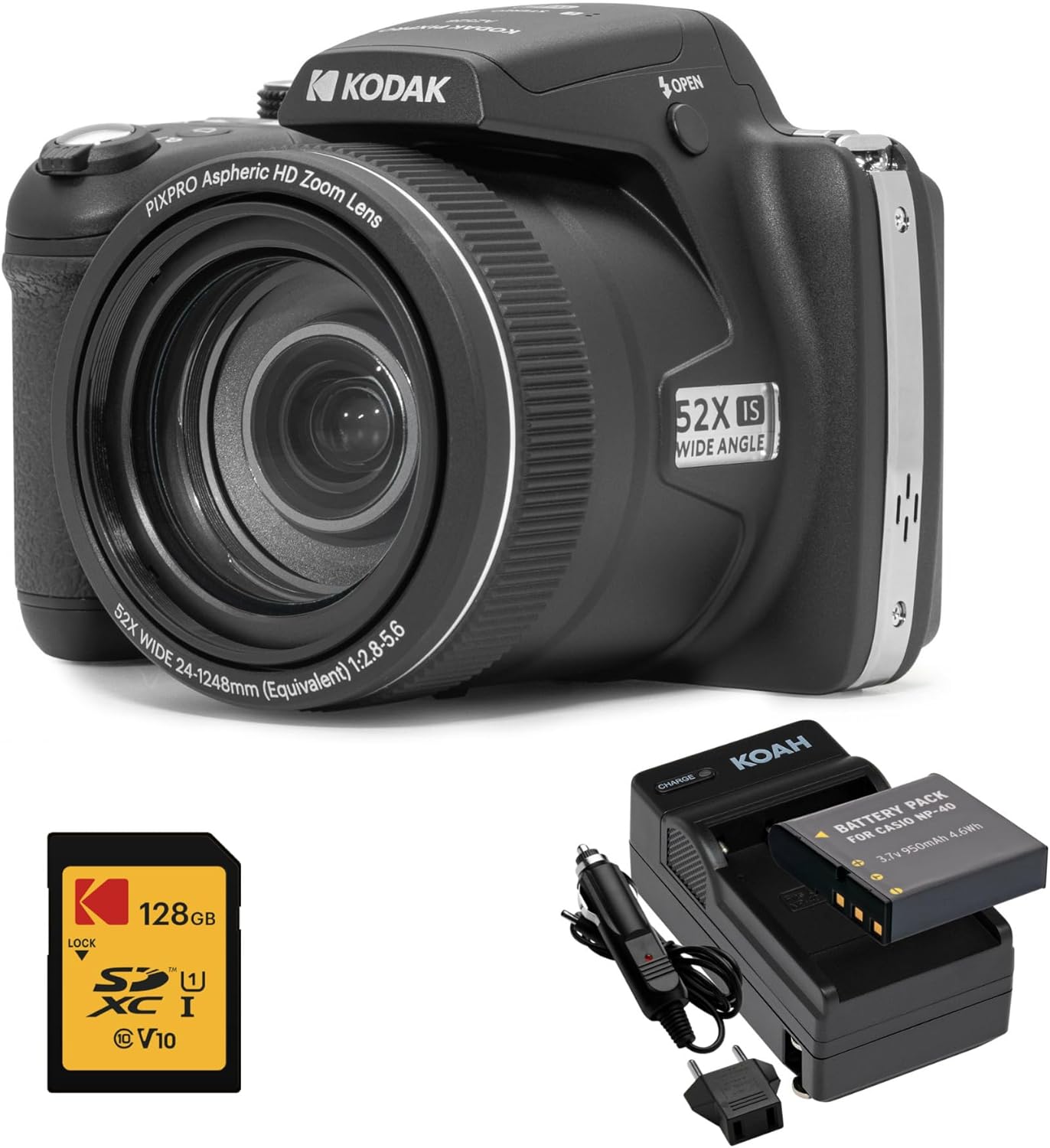 Kodak PIXPRO AZ528 16MP Astro Zoom Digital Camera Bundle