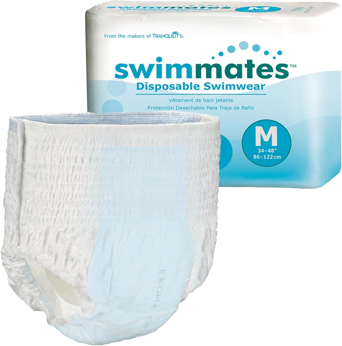 Disposable Adult Swim Pull-Up, Tear-Away Seams, 20 Count, Medium