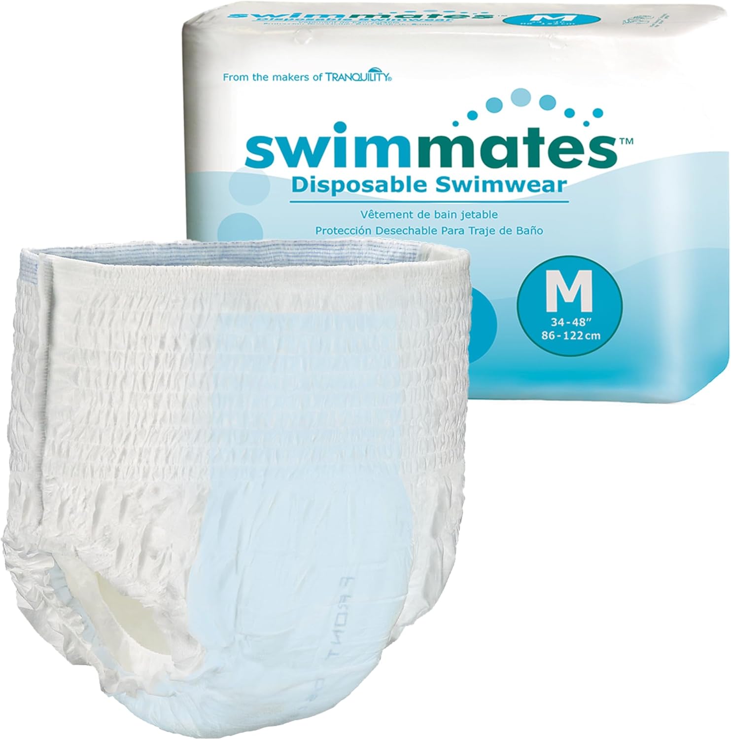 Disposable Adult Swim Pull-Up, Tear-Away Seams, 20 Count, Medium