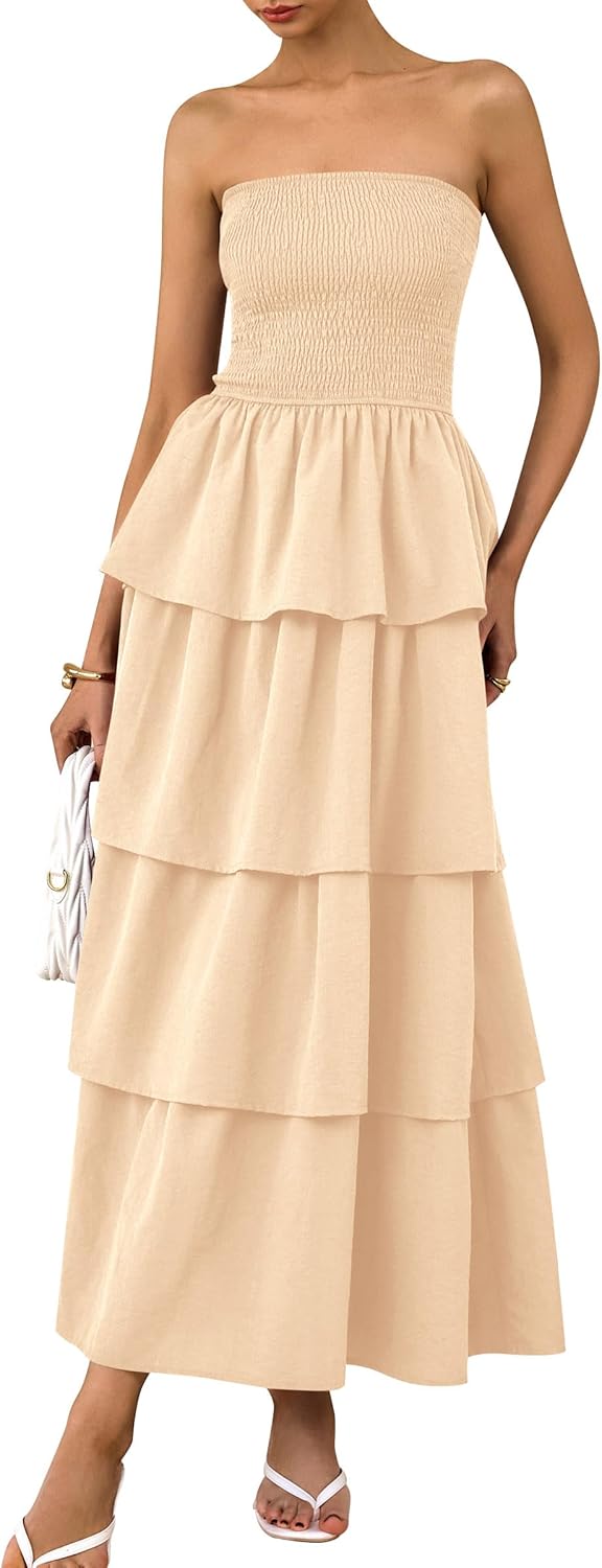PRETTYGARDEN Maxi Dresses for Women: Flowy Off Shoulder Style