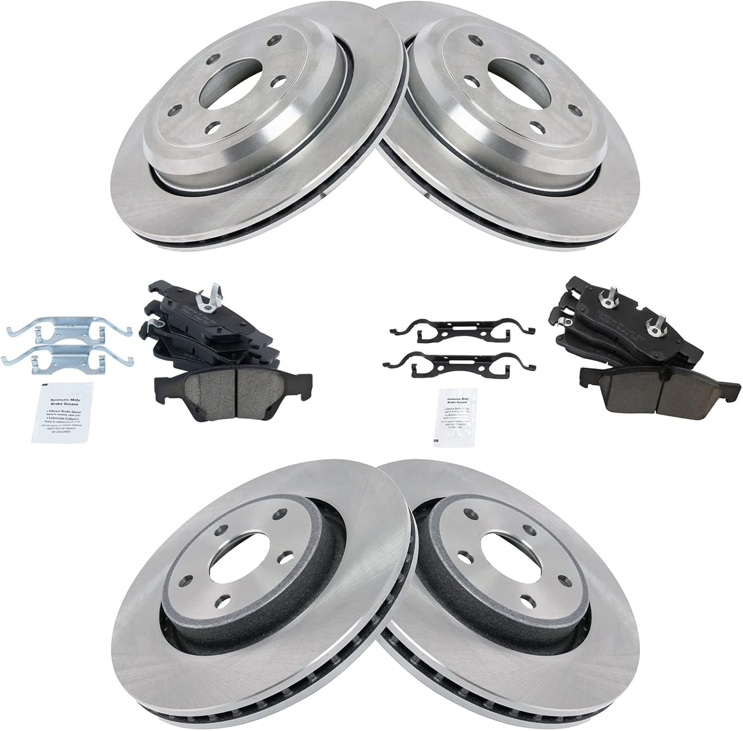 TRQ Brake Pad & Rotor Kit for 2011-2016 Dodge Durango Jeep