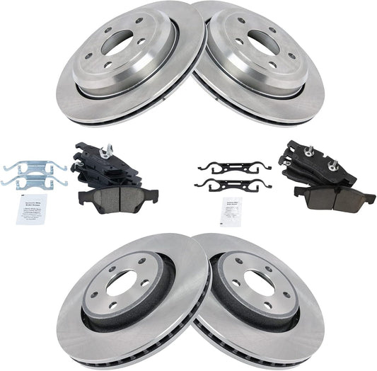 TRQ Brake Pad & Rotor Kit for 2011-2016 Dodge Durango Jeep
