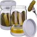 Pickle Jar Pickle and Olive Hourglass Jar - Flip to Separate Brine