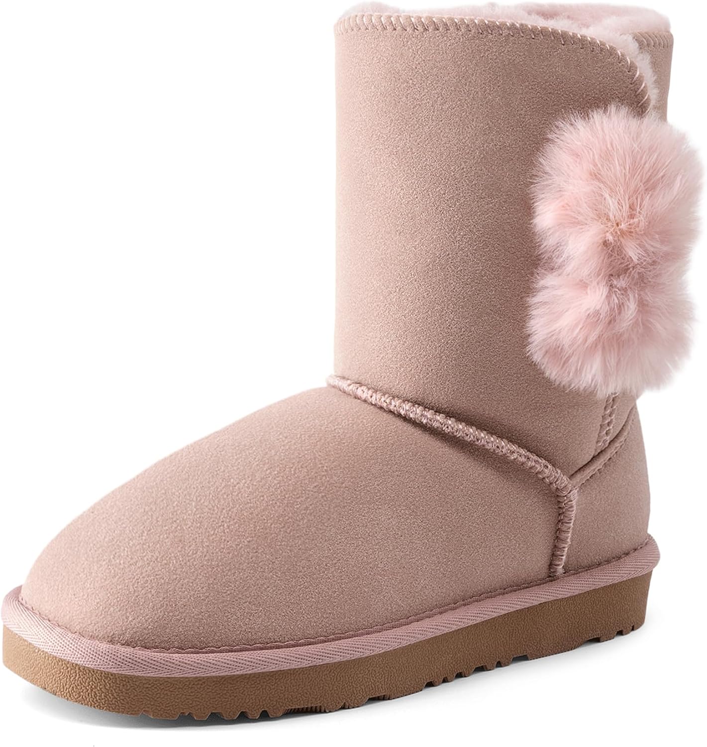 DREAM PAIRS Kids Winter Snow Boots with Faux Fur Lining