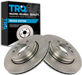 TRQ Rear Brake Rotors Set Vented Compatible with BMW 535i 550i 650i