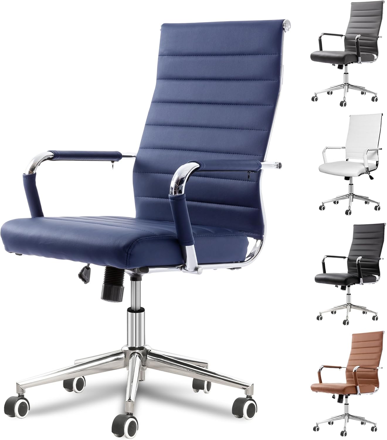 Ergonomic Navy Blue Swivel Chair for Ultimate Comfort