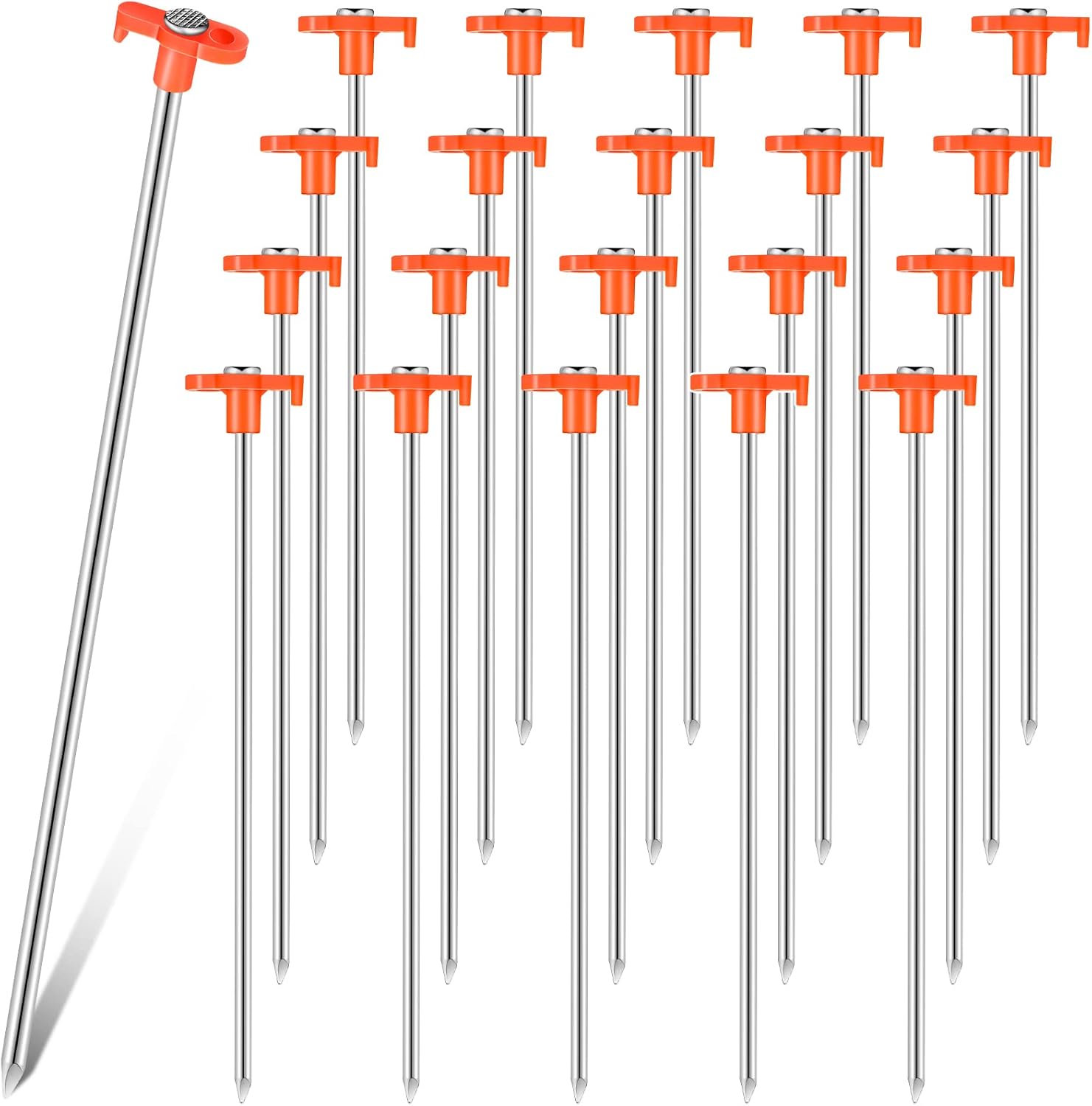 Shimeyao 10 Inch Heavy Duty Tent Stakes - Rust-Resistant Camping Pegs