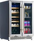 Albott 24-In Dual Zone Beverage Refrigerator - Dual Temperature