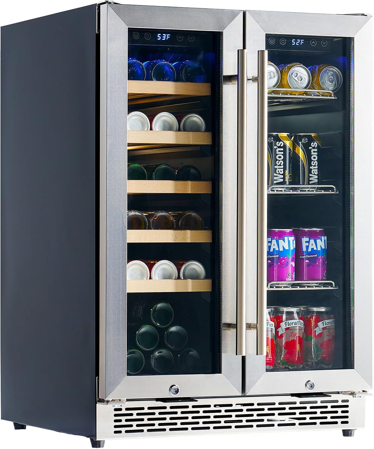 Albott Beverage Refrigerator - 24-Inch Dual Zone Cooler for Home