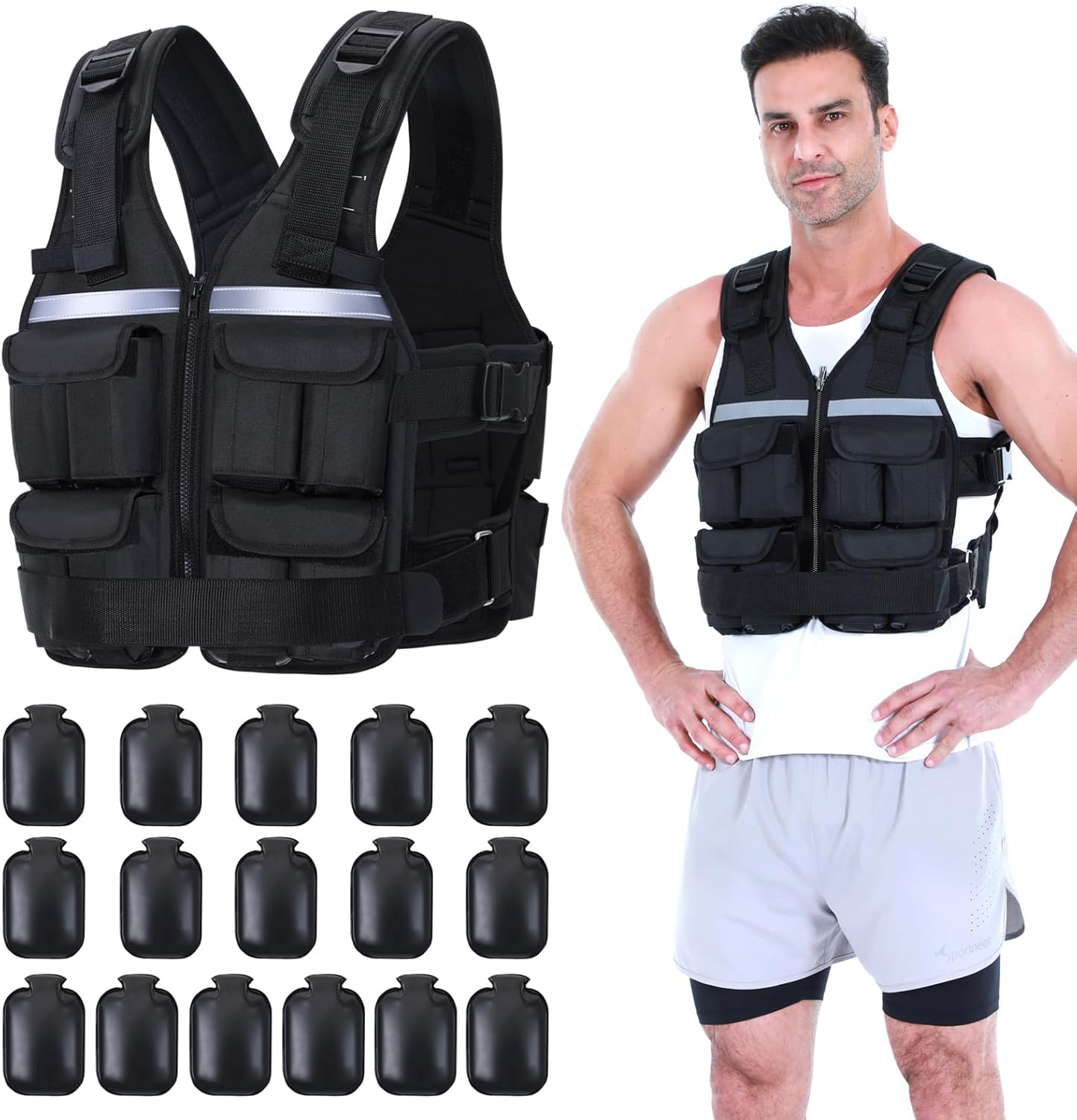 Sportneer Adjustable Weighted Vest for Enhanced Workouts