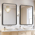Black Bathroom Mirror 22 x 30 in 2-Pack - Modern Farmhouse Vanity