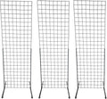 2ft x 6ft Grid Wall Panel Floorstanding Display - Three-Pack Combo