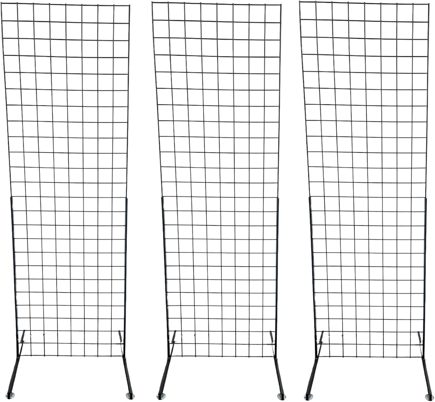 2ft x 6ft Grid Wall Panel Display Fixture with T-Style Base
