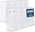 Coral Velvet Washcloths Bulk 240 Pack - Soft, Highly Absorbent White