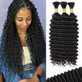 12A Human Braiding Hair for Boho Braids 3 Bundles 16 Inch
